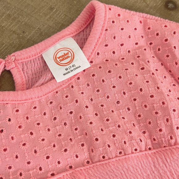 Wonder Nation® Eyelet Pink/Coral Girl's Top NWT - Picture 2 of 9